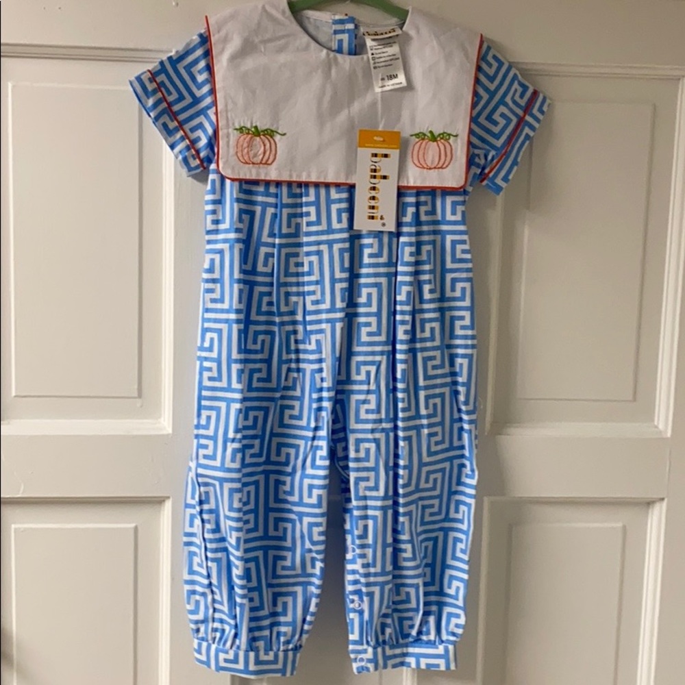 Babeeni Smocked Pumkin Shortsleeved Longall